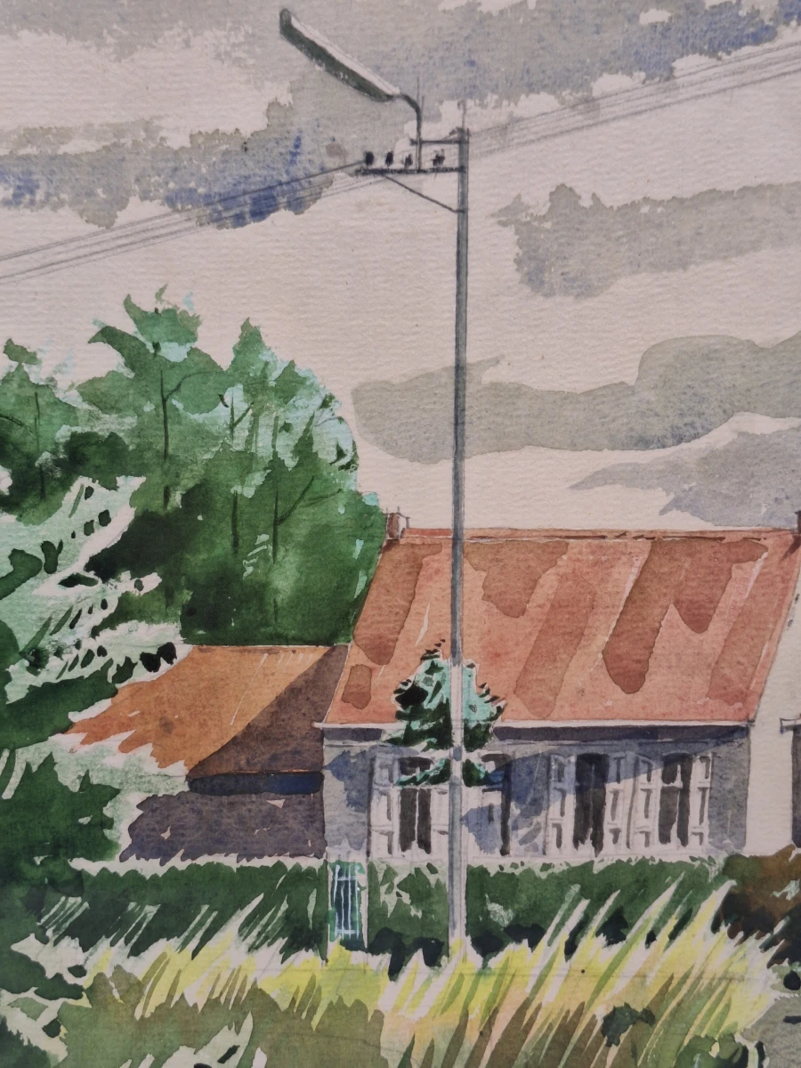 Set van 2 originele aquarellen door Architect F. Barbaix