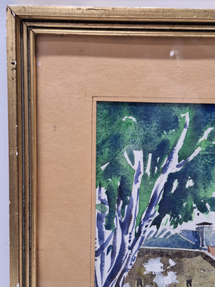 Set van 2 originele aquarellen door Architect F. Barbaix