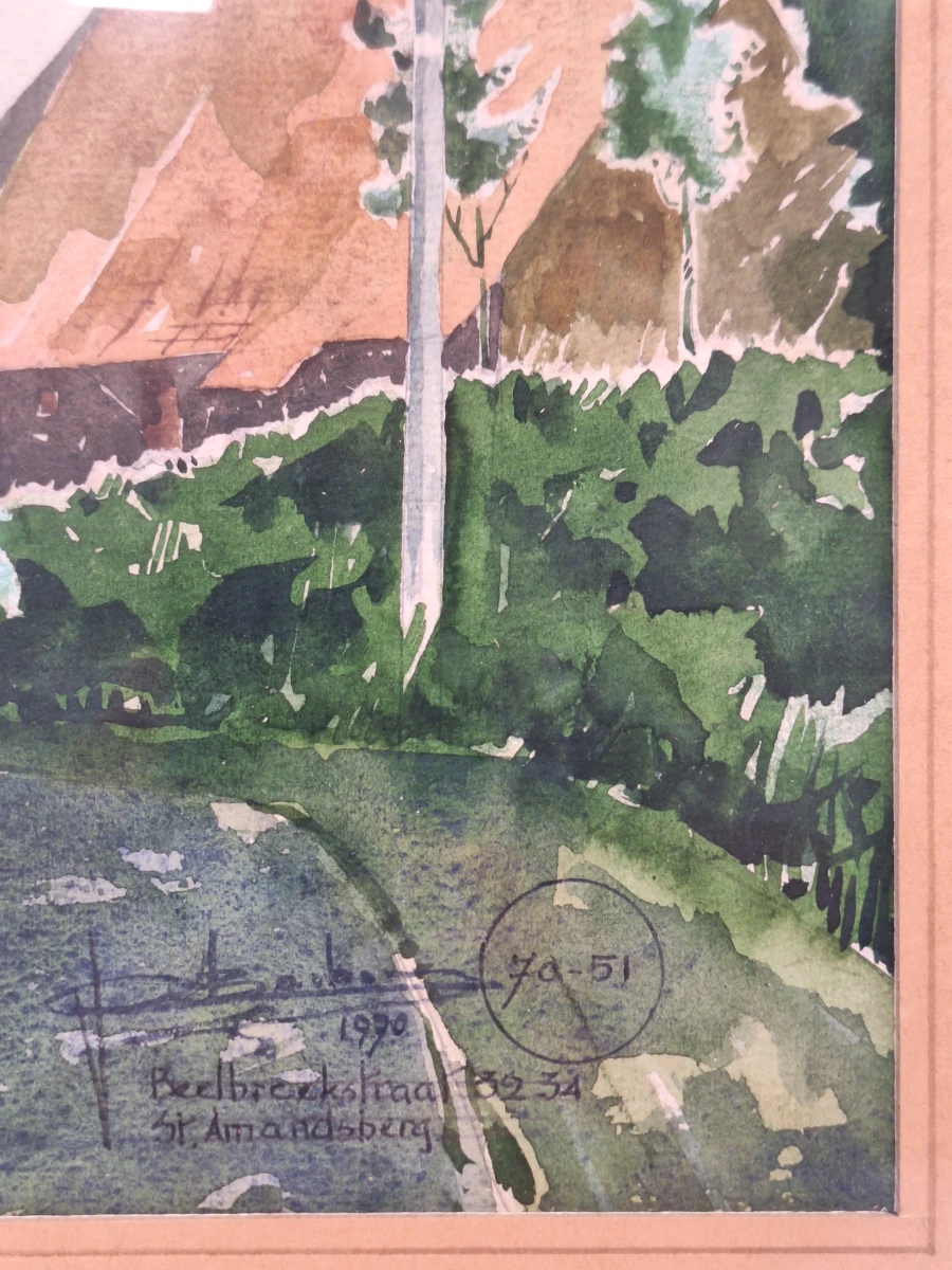 Set van 2 originele aquarellen door Architect F. Barbaix
