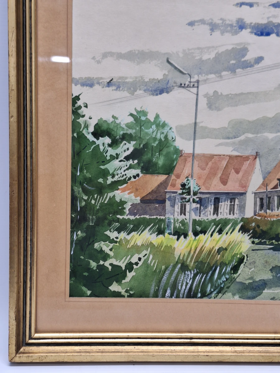 Set van 2 originele aquarellen door Architect F. Barbaix
