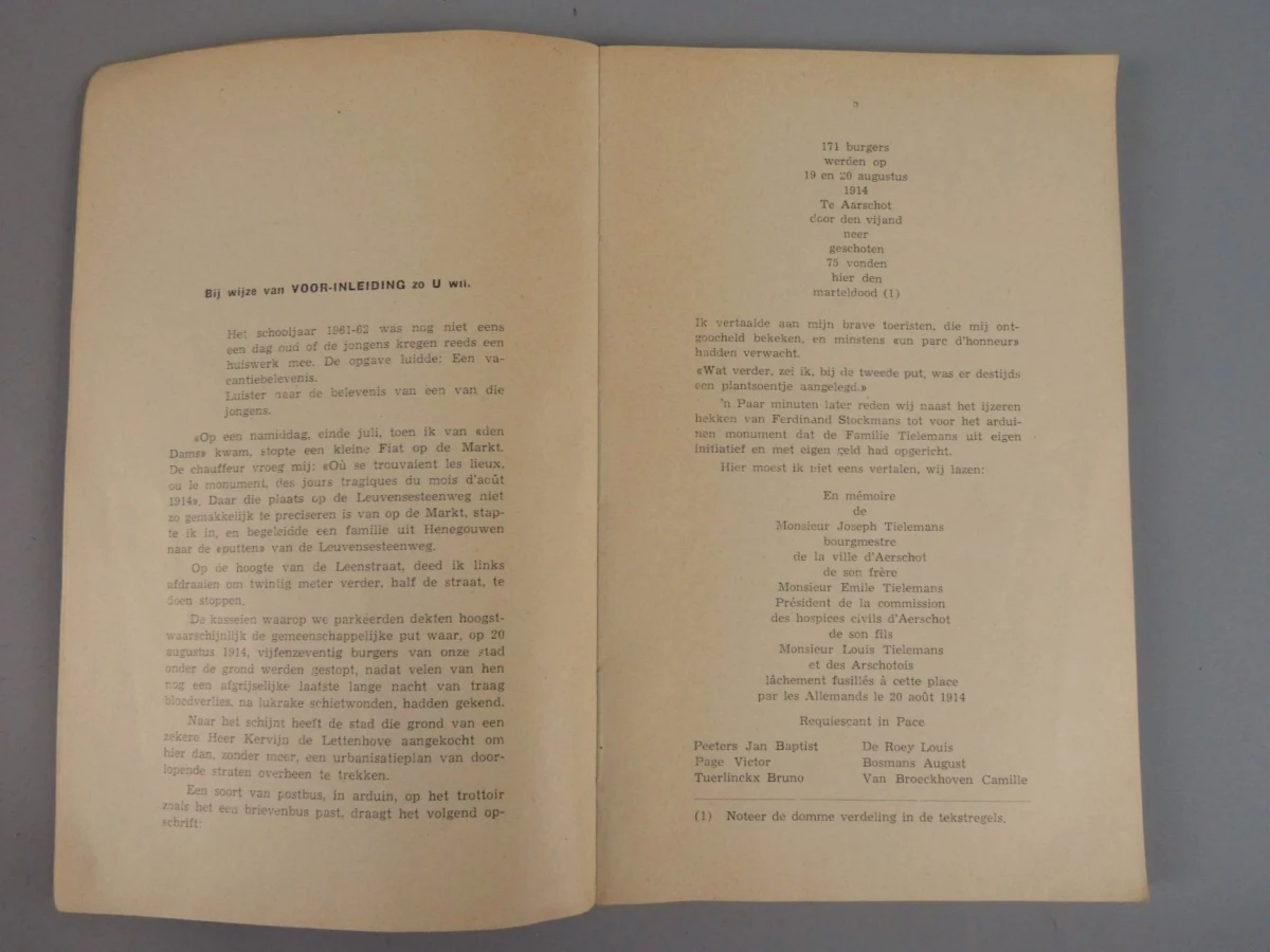 Herinneringsboek: Aarschot 19 augustus 1914
