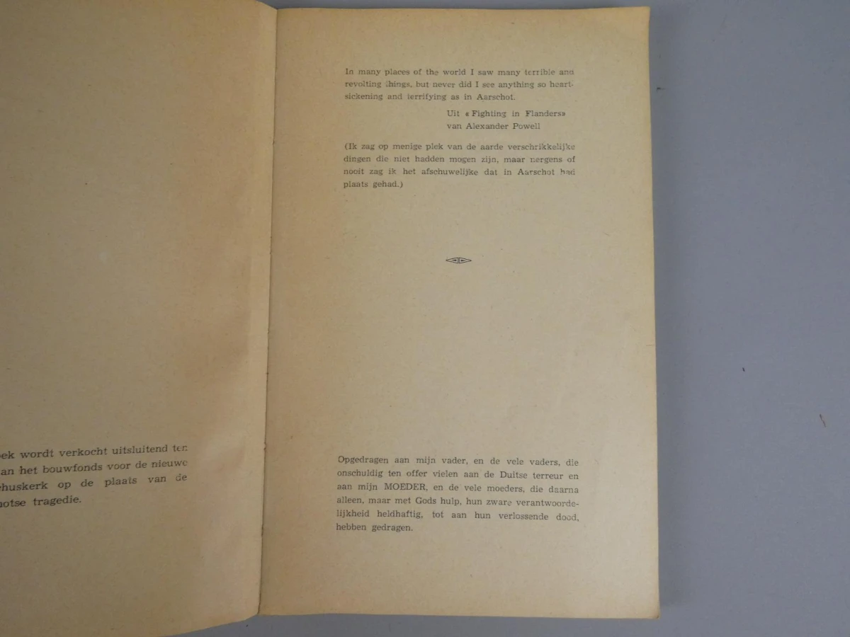 Herinneringsboek: Aarschot 19 augustus 1914