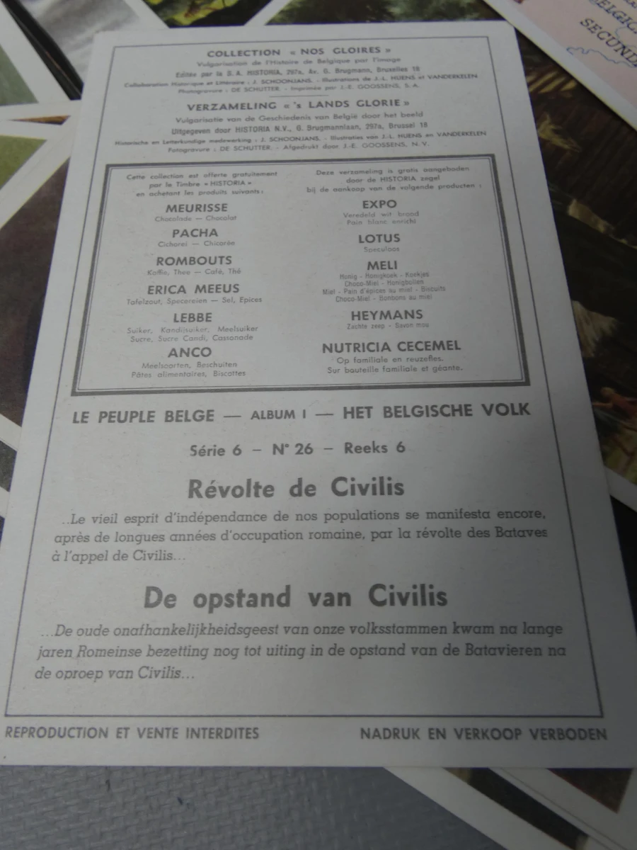 Lot prenten "Het Belgische volk Album 1"