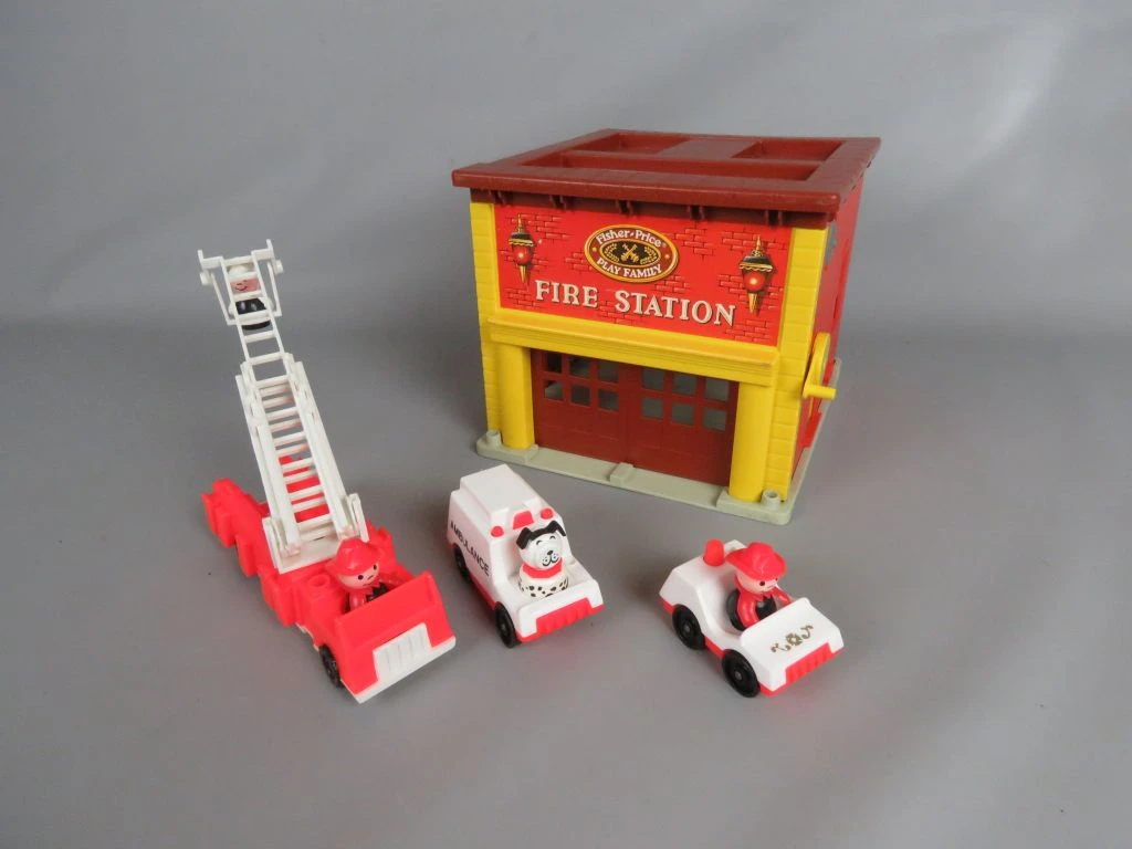 Vintage Fisher-Price Play Family Fire Station