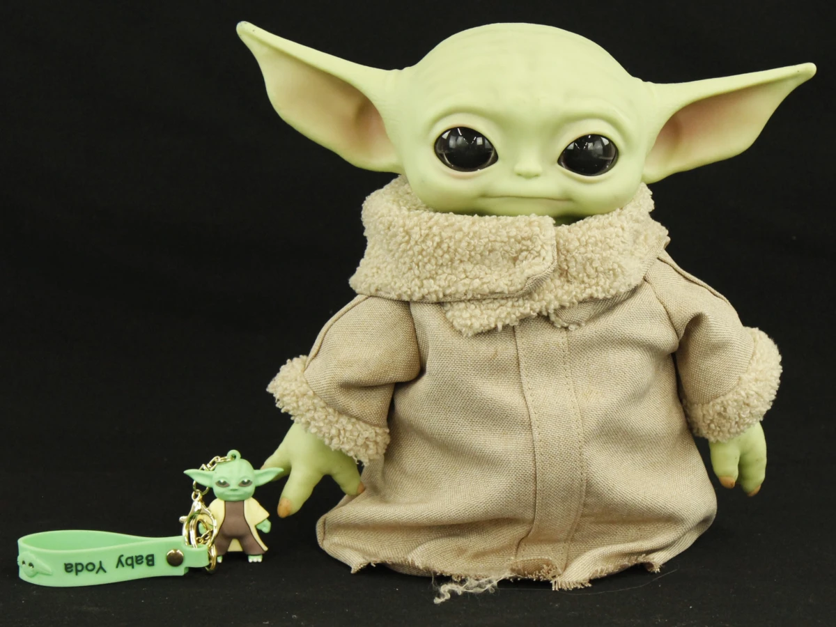 Baby Grogu knuffel met sleutelhanger