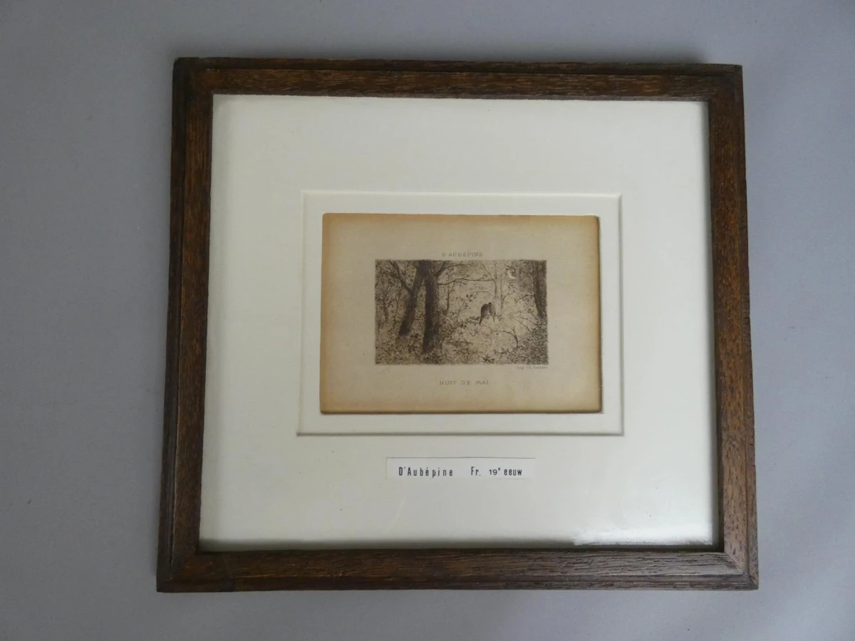 Ingelijste print "D'Aubépine / Nuit de mai"