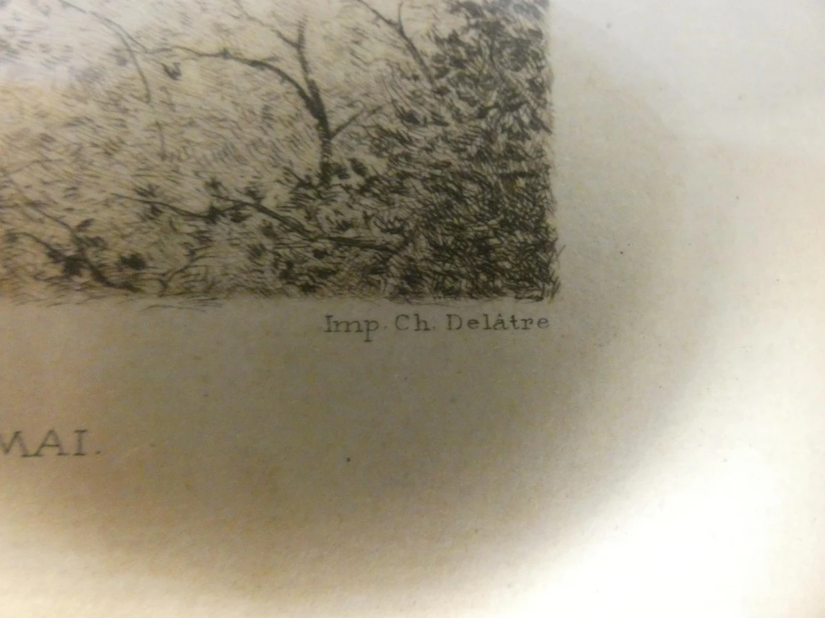 Ingelijste print "D'Aubépine / Nuit de mai"