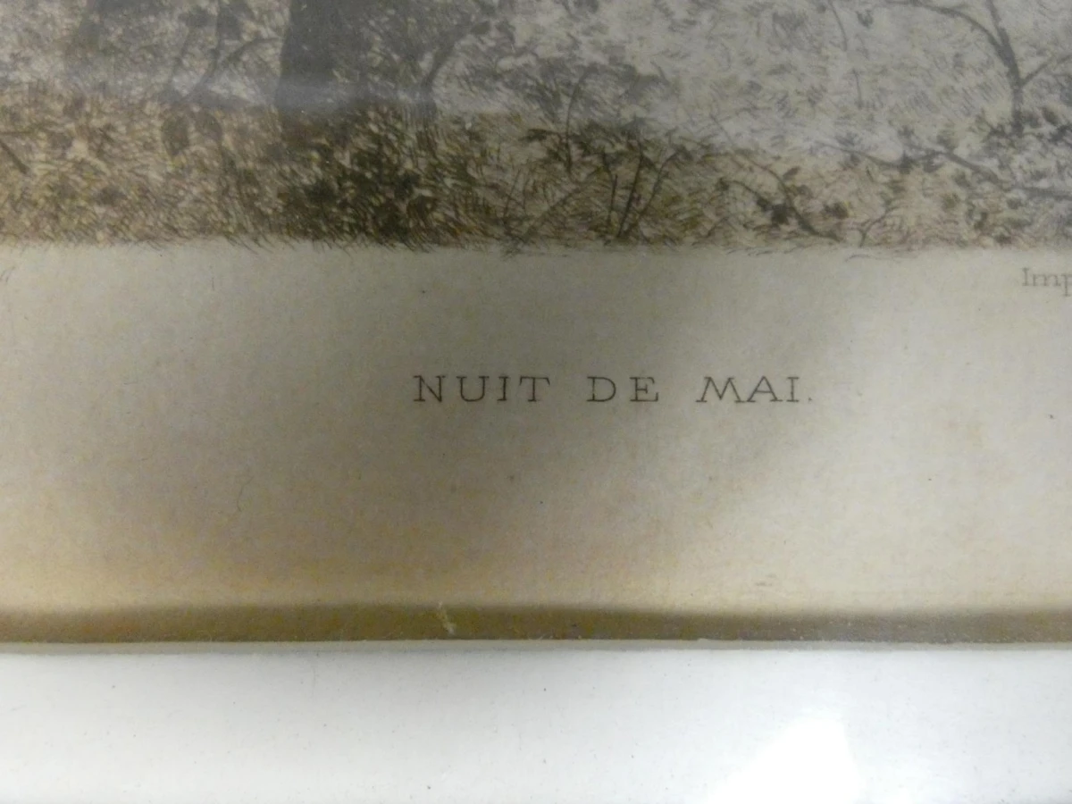 Ingelijste print "D'Aubépine / Nuit de mai"