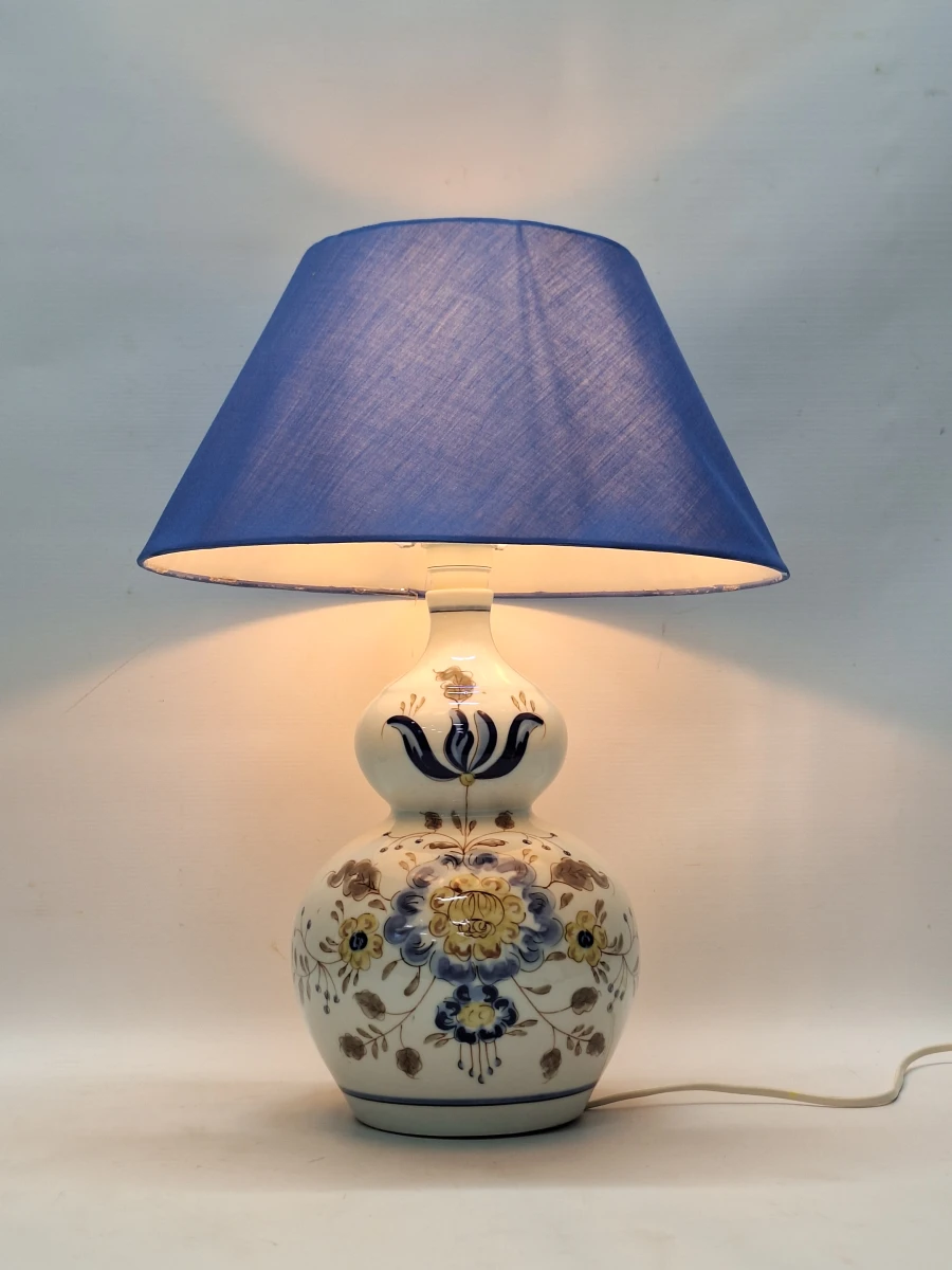 Authentieke vintage Portugese Majolica Tafellamp - Handbeschilderd Viana do Castelo
