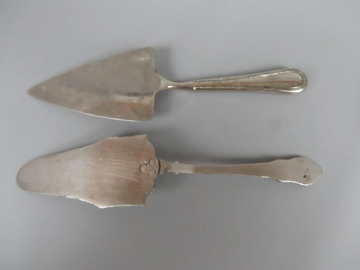 6 delige metalen servies set