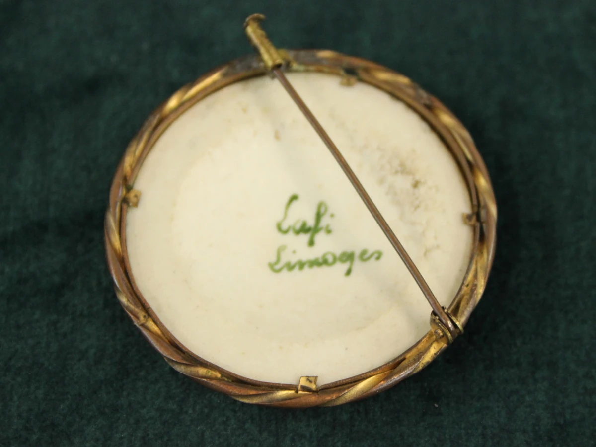 4 vintage porseleinen Limoges broches
