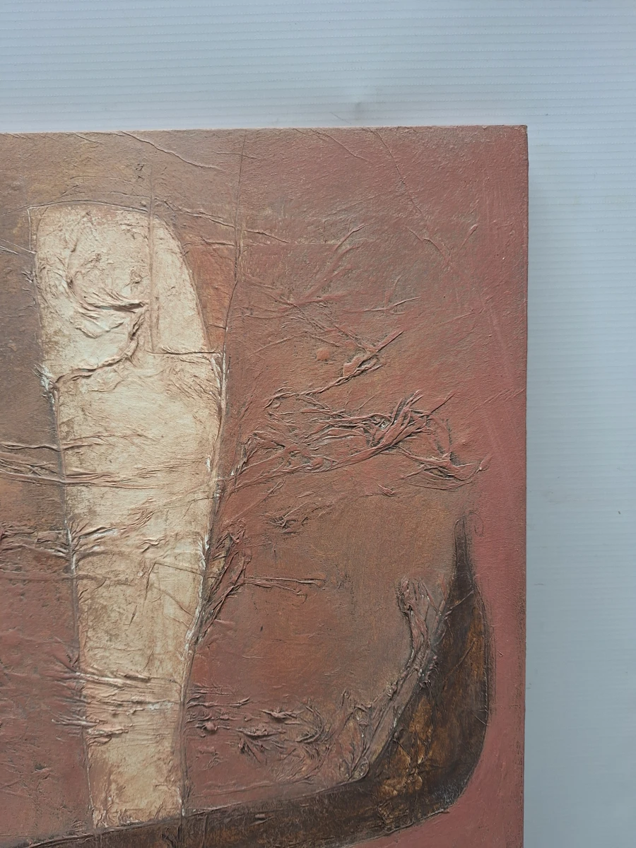 Schilderij van een Abstract-symbolische compositie met gondel - Katrien Caymax