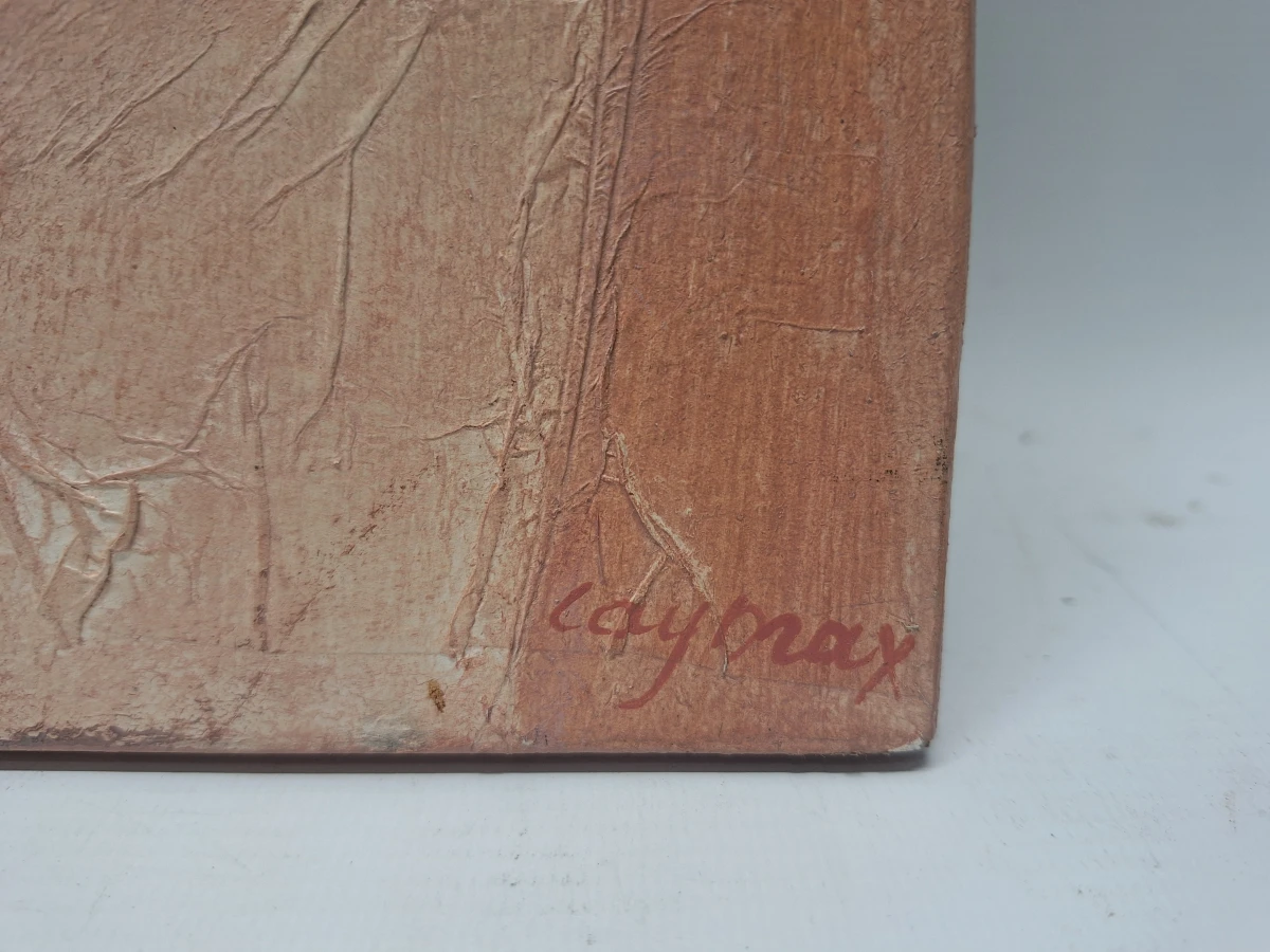 Schilderij van een Abstract-symbolische compositie met gondel - Katrien Caymax