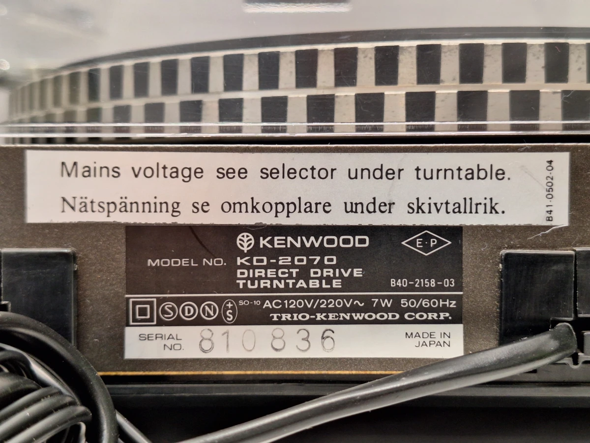 Kenwood KD-2070 - Vintage Direct Drive platenspeler uit de gouden HiFi-jaren