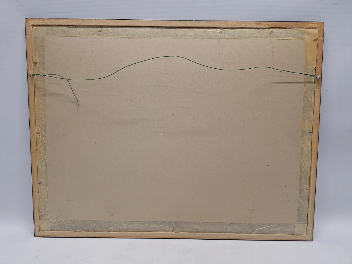 Expressief pastel van liggend vrouwelijk naakt - gesigneerd en gedateerd 1996