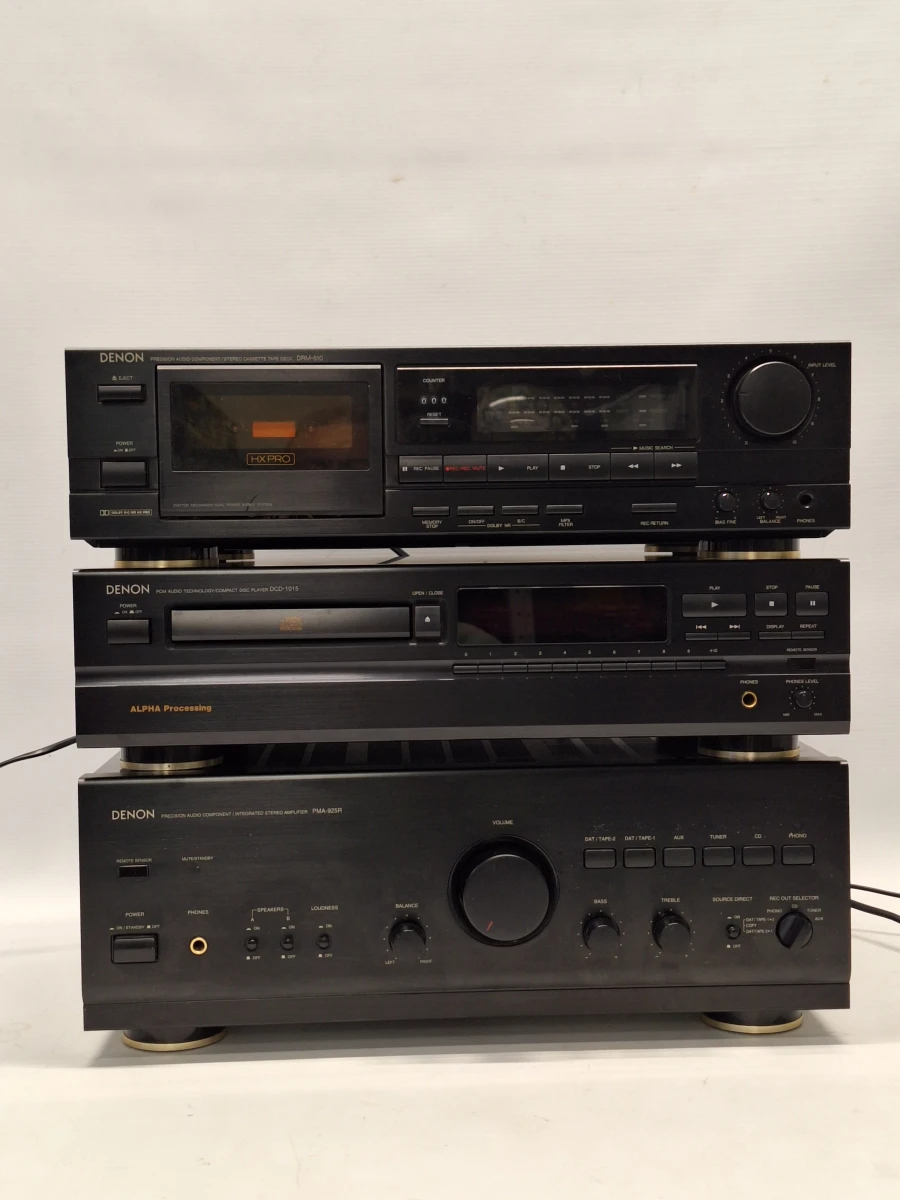 Complete Denon HiFi-set – PMA-925R Versterker, DCD-1015 CD-speler & DRM-510 Cassettedeck