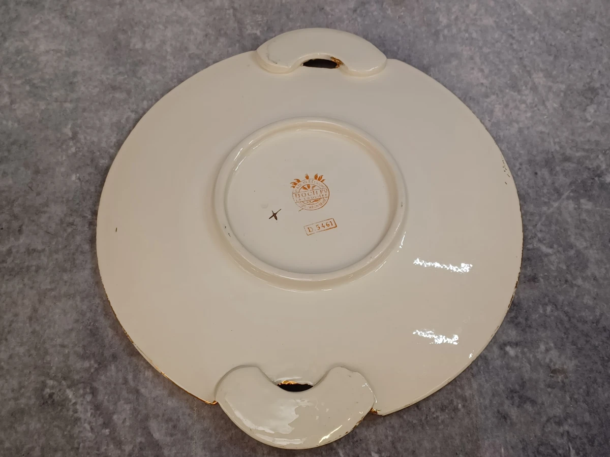 Prachtige Vintage Art Deco Serveerschaal - Boch Frères La Louvière (Decor D.5461)