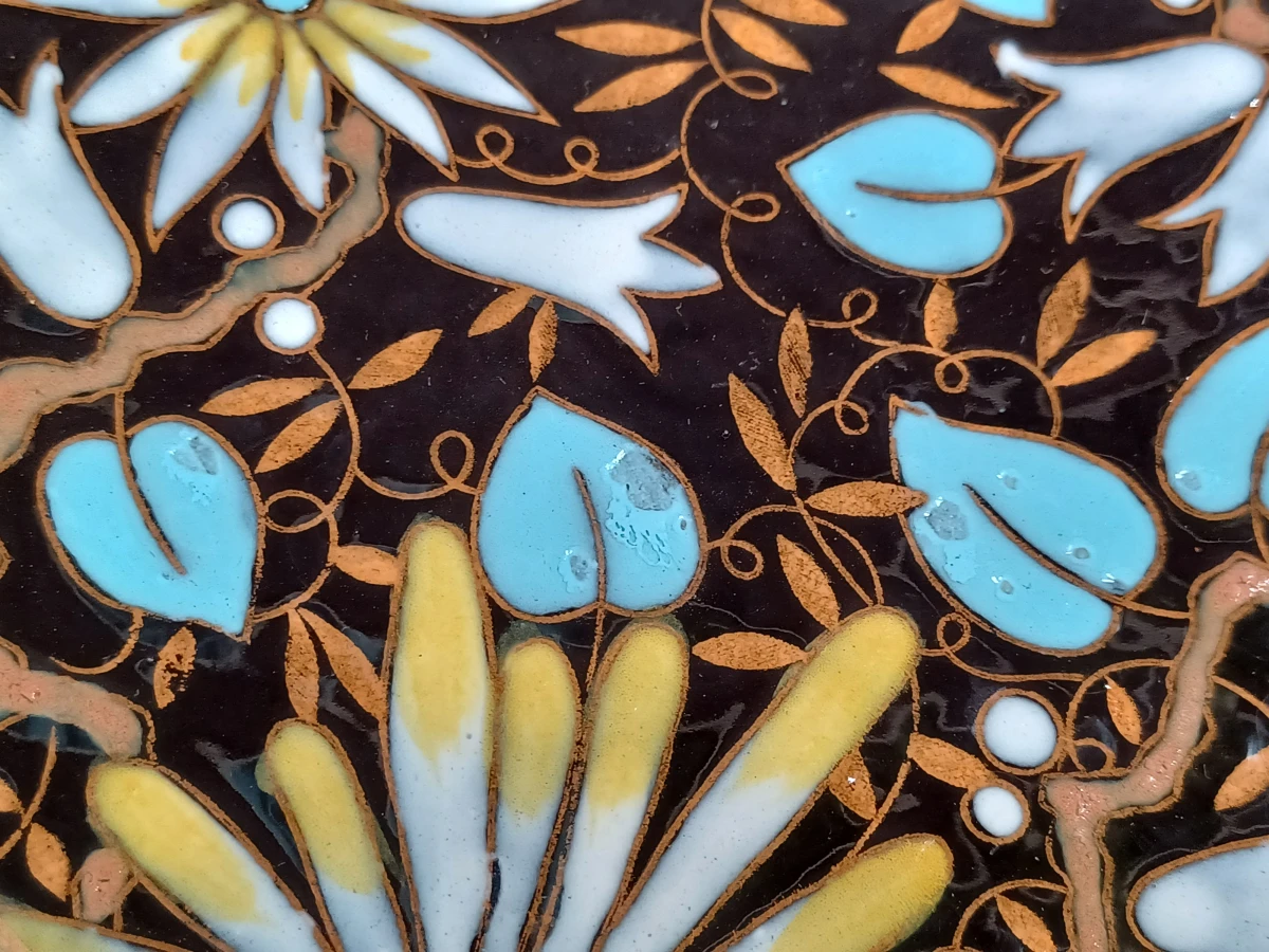 Prachtige Vintage Art Deco Serveerschaal - Boch Frères La Louvière (Decor D.5461)