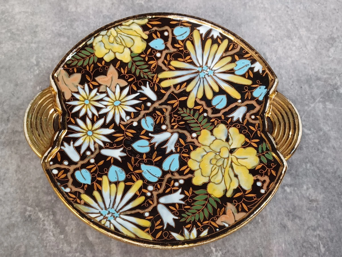 Prachtige Vintage Art Deco Serveerschaal - Boch Frères La Louvière (Decor D.5461)