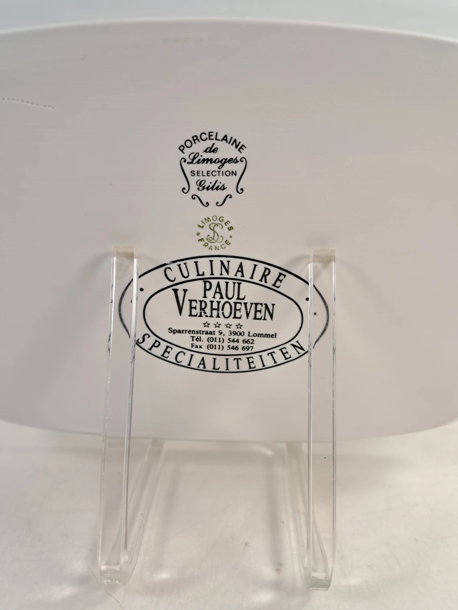 Set van 3 porseleinen serveerschotels met dierenmotief Porcelaine de Limoges
