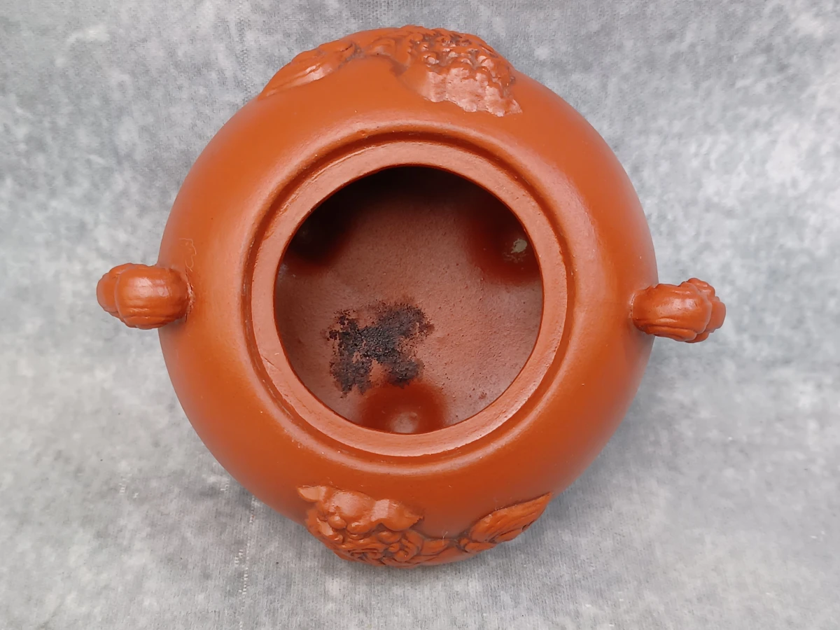 Terracotta incense brander met Chinese leeuwen - Foo Dogs