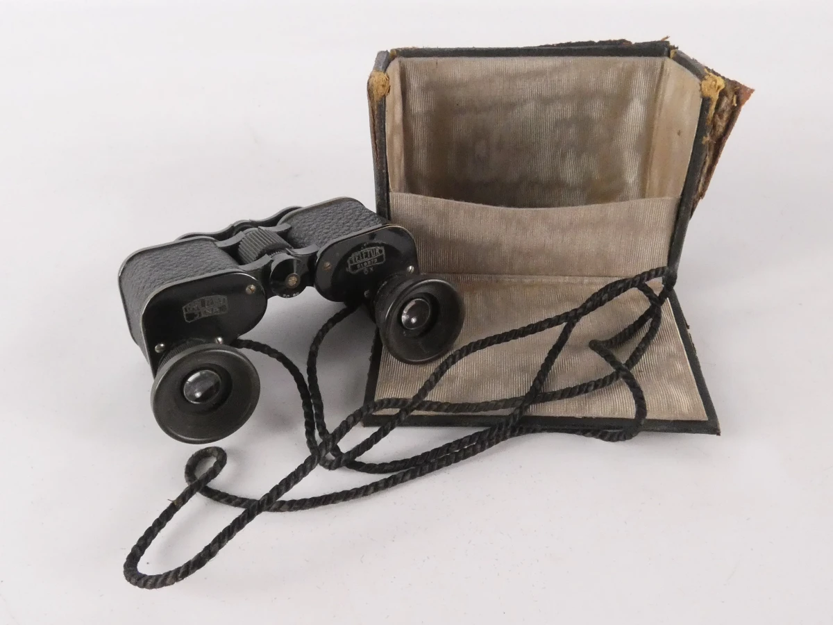Vintage opera- en verrekijkers met hoesjes