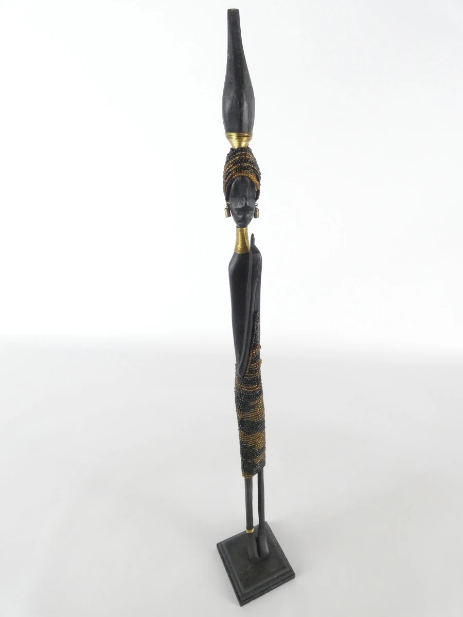 Afrikaanse houten sculpturen (Set van 2 stuks)