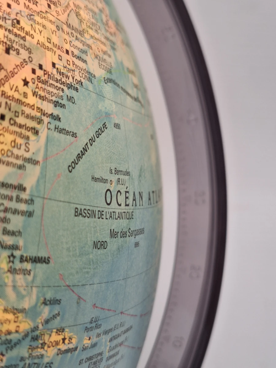 Vintage Wereldbol Ø30 cm - Verlichte Deense design Globe (1996)