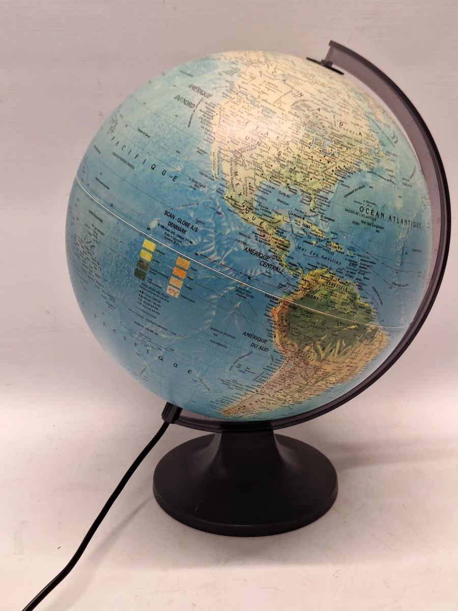 Vintage Wereldbol Ø30 cm - Verlichte Deense design Globe (1996)