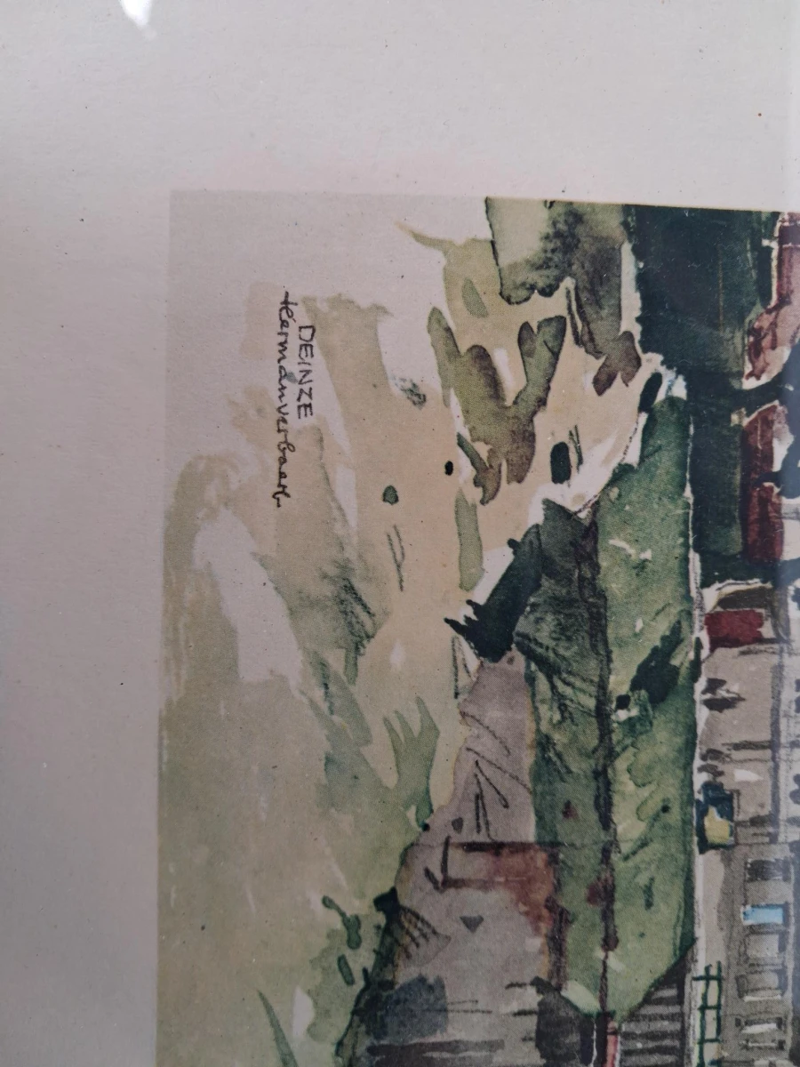 Aquarel : "Deinze" door Herman Verbaet