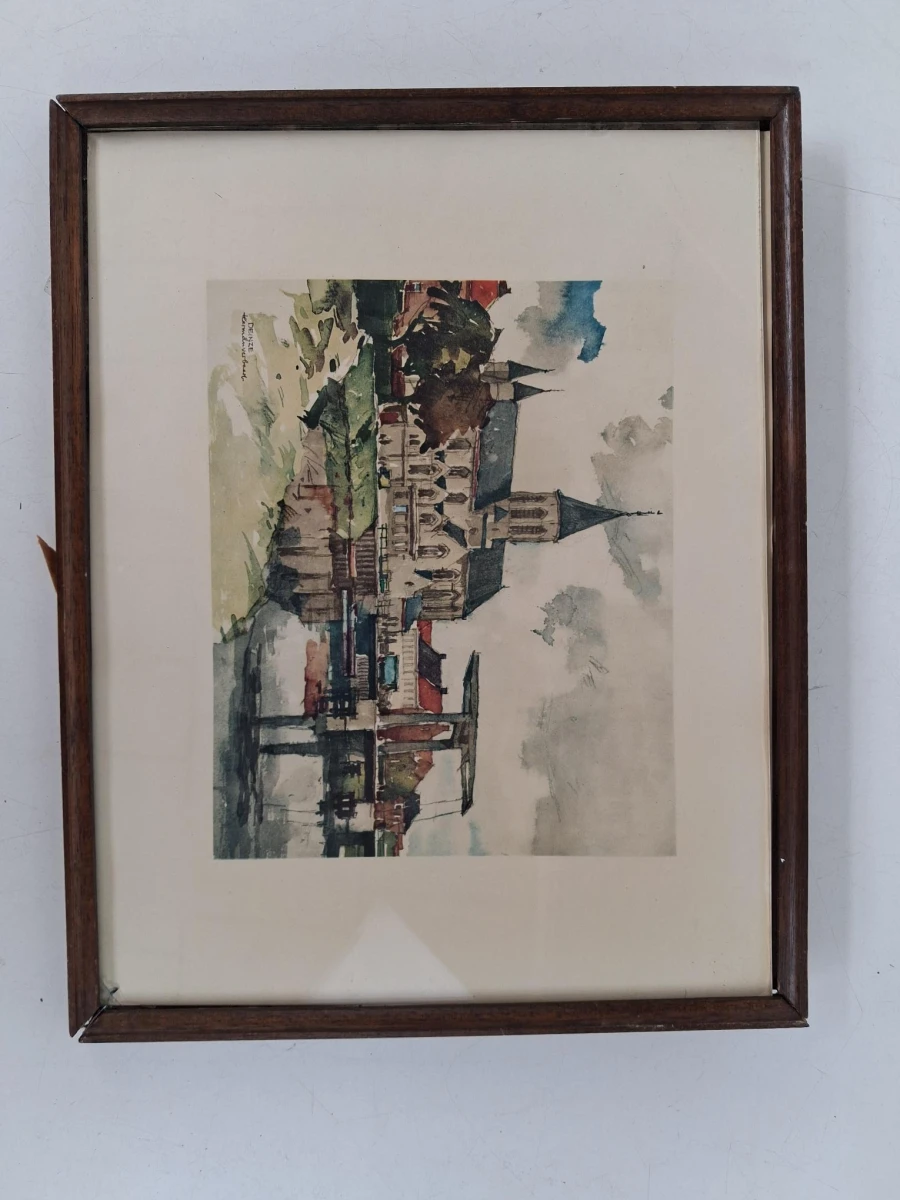 Aquarel : "Deinze" door Herman Verbaet