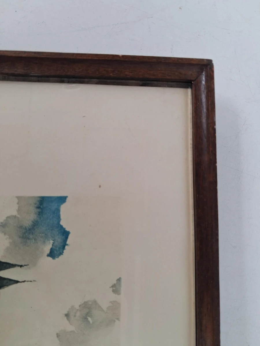 Aquarel : "Deinze" door Herman Verbaet