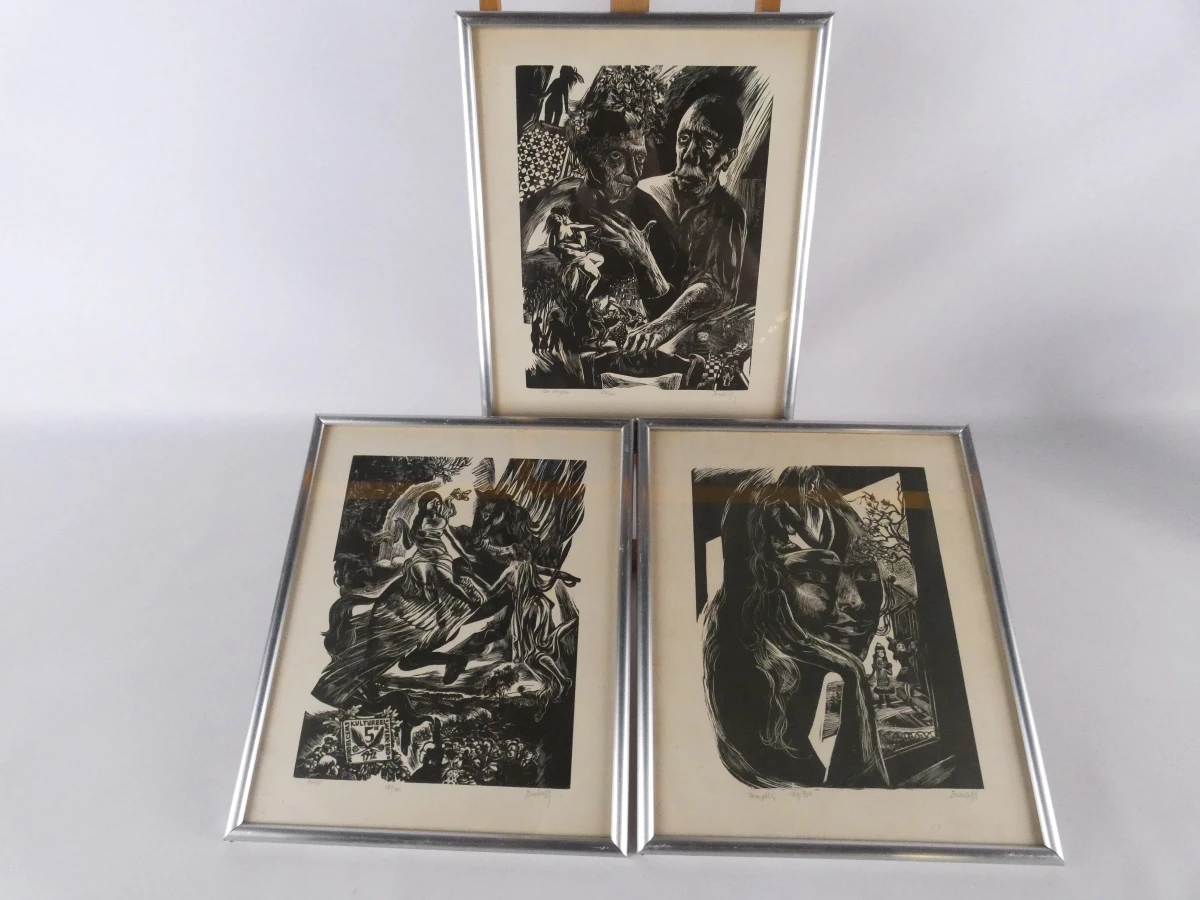 Set van drie werken van M. Bracke