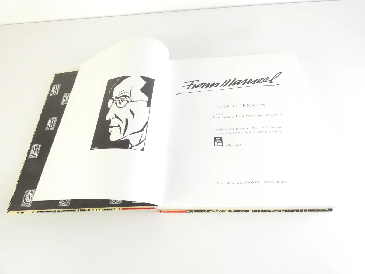 Boek Frans Masereel met houtsneden en illustraties