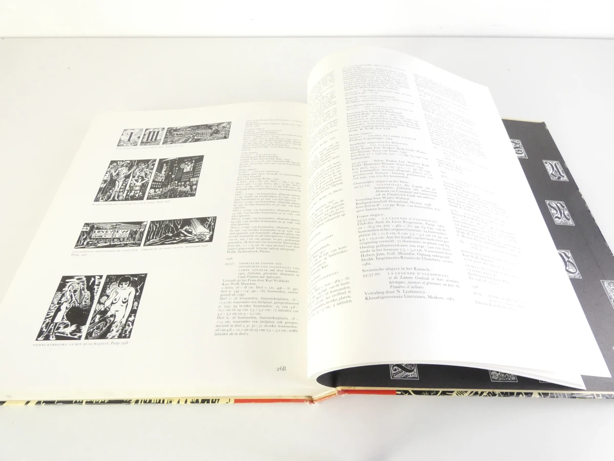 Boek Frans Masereel met houtsneden en illustraties