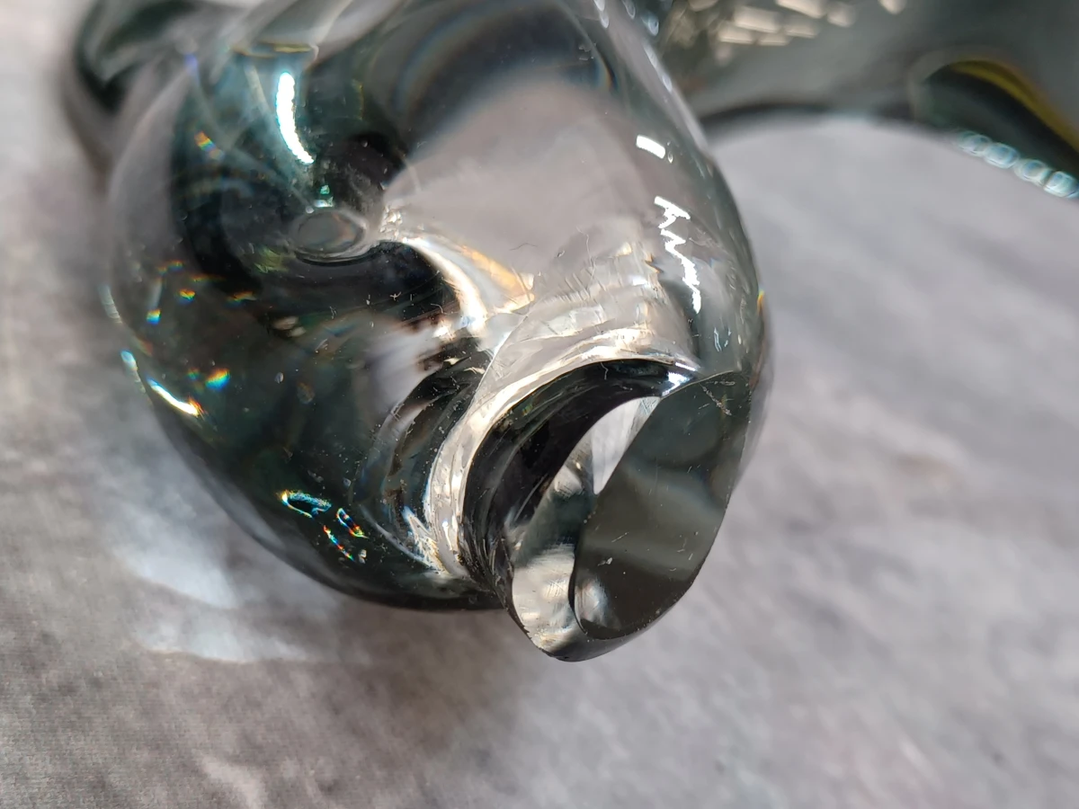 Set van drie Murano glas presse-papiers in de vorm van dolfijnen