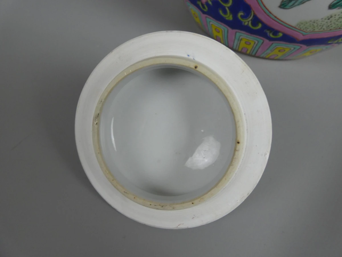 Kleurrijke Chinese keramieken gemberpot met deksel