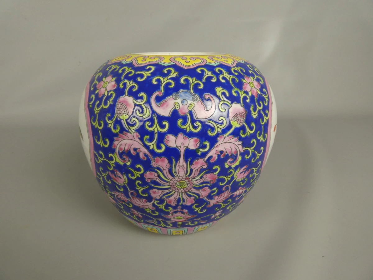 Kleurrijke Chinese keramieken gemberpot met deksel