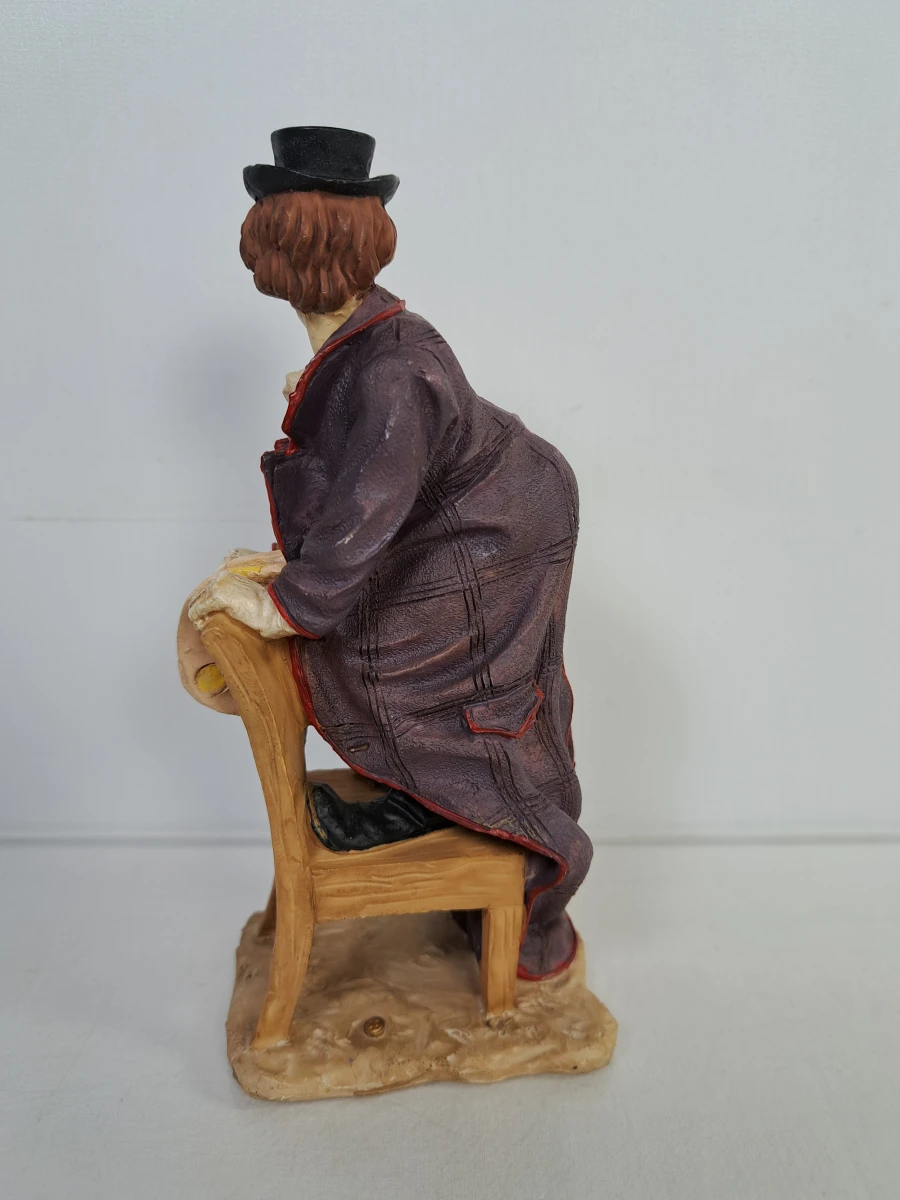 Set van 9 decoratieve clownfiguren van keramiek