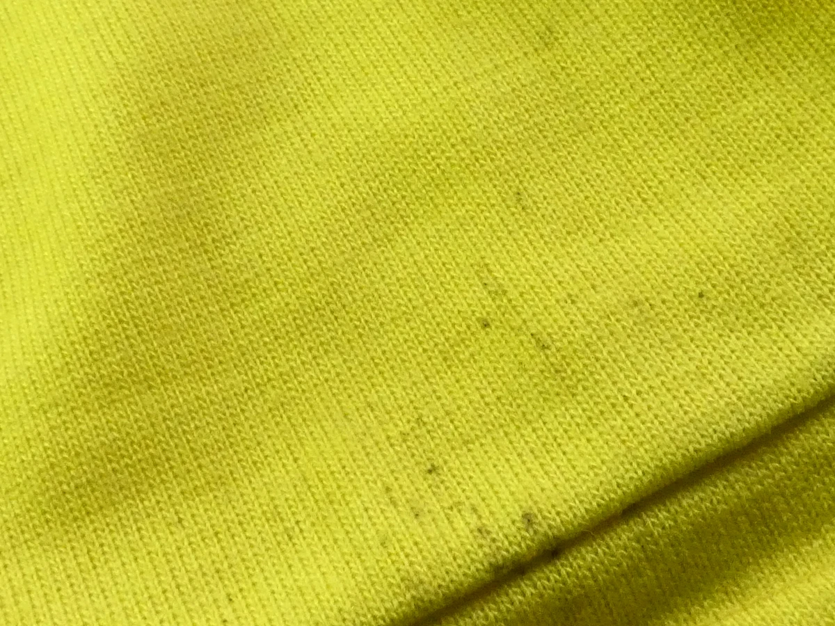 Vintage Lotto wielertrui geel-blauw met rits(Maat: EL)