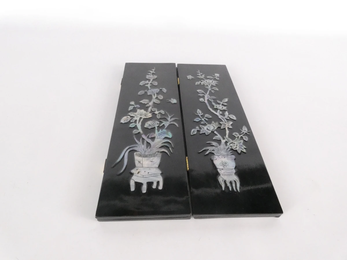 Decoratief vierdelig paneel met parelmoer inleg