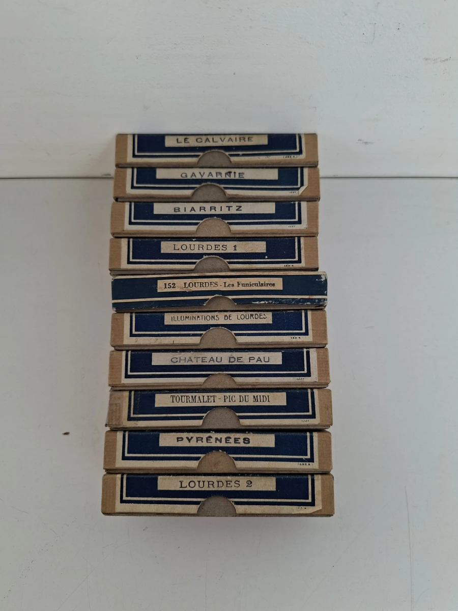 👀 Unieke Vintage Bruguière No. 1 Stereoscoop (3D-Kijker) + 10 Originele Filmseries!