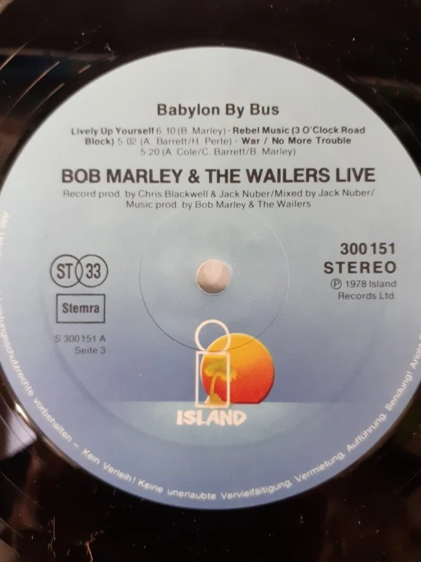 Vinyl: Bob Marley and the Wailers - Babylon By Bus