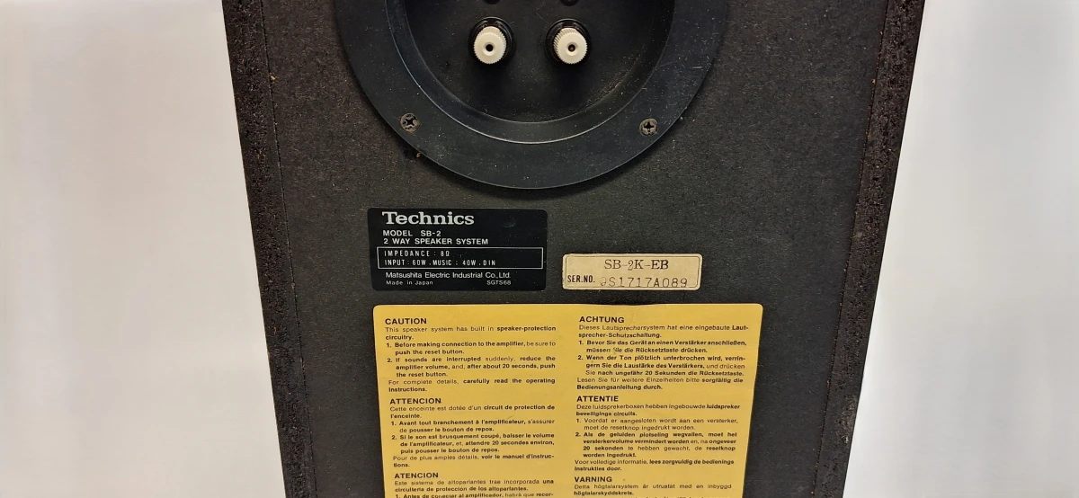 2 Technics SB luidsprekers