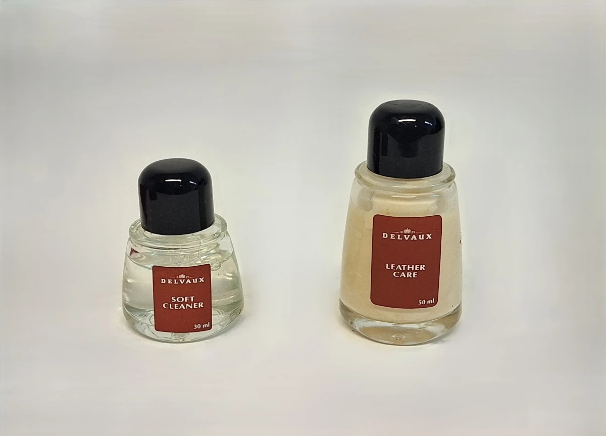 Lederverzorgingsset van het Belgische luxemerk Delvaux.
