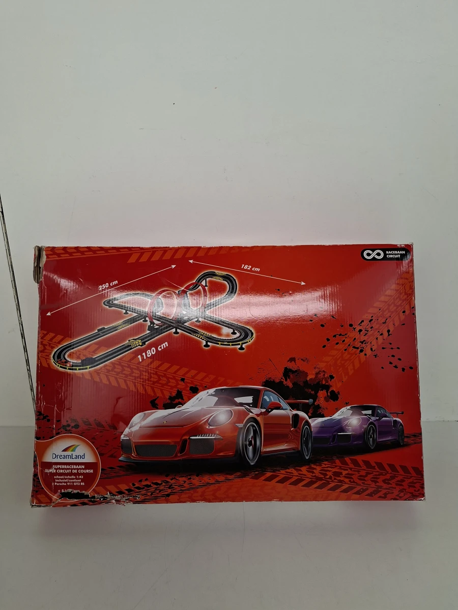 🏎️ Grote DreamLand Superracebaan (1180 cm) + 2 Porsches