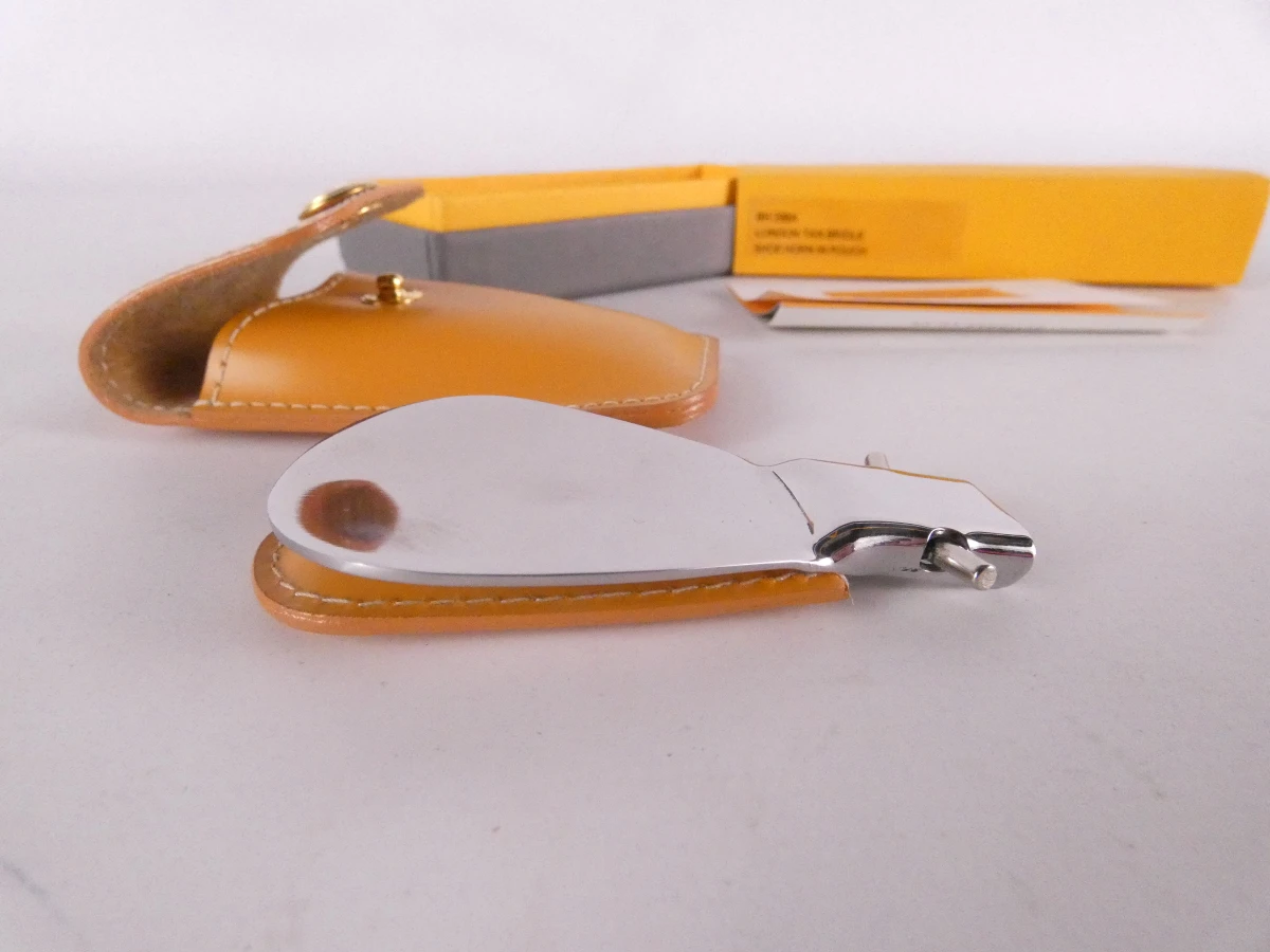 Ettinger Lederen schoenlepel met etui in originele doos, Engeland