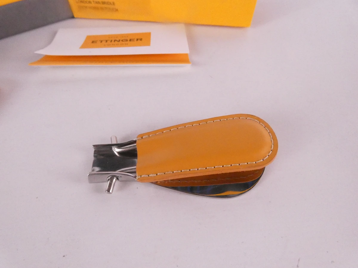 Ettinger Lederen schoenlepel met etui in originele doos, Engeland