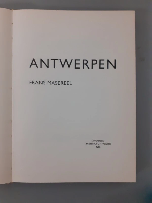 Boek: Antwerpen - Frans Masereel