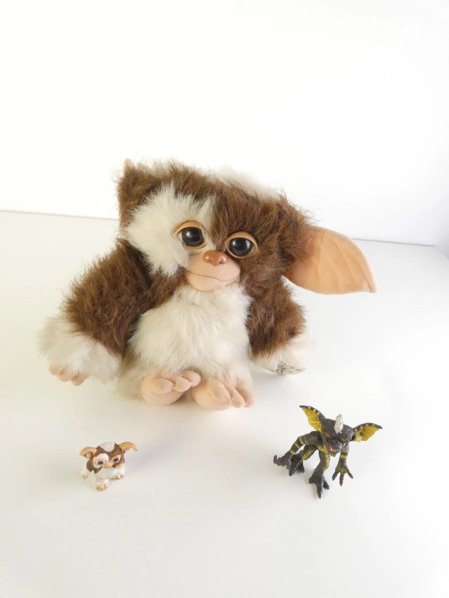 Vintage Gremlins set met Gizmo knuffel en figuurtjes